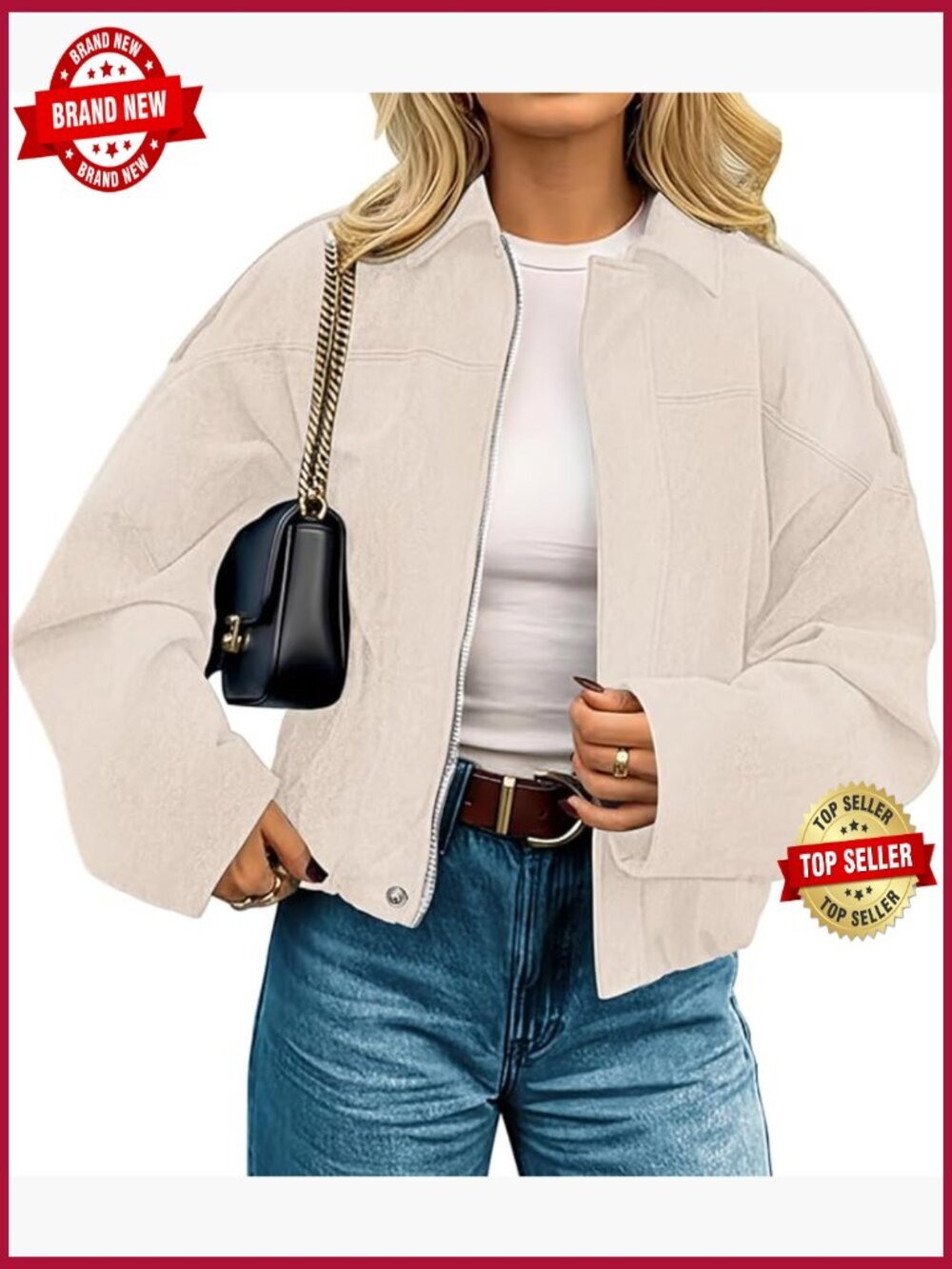 Faux Suede Cropped Coat Fall Winter Open Front Casual Jacket